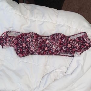 Multi-Color Ruffle Swimsuit Top